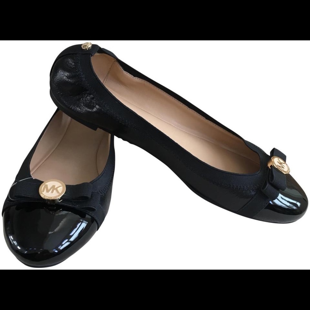 Classic Michael Kors Black Patent Flats